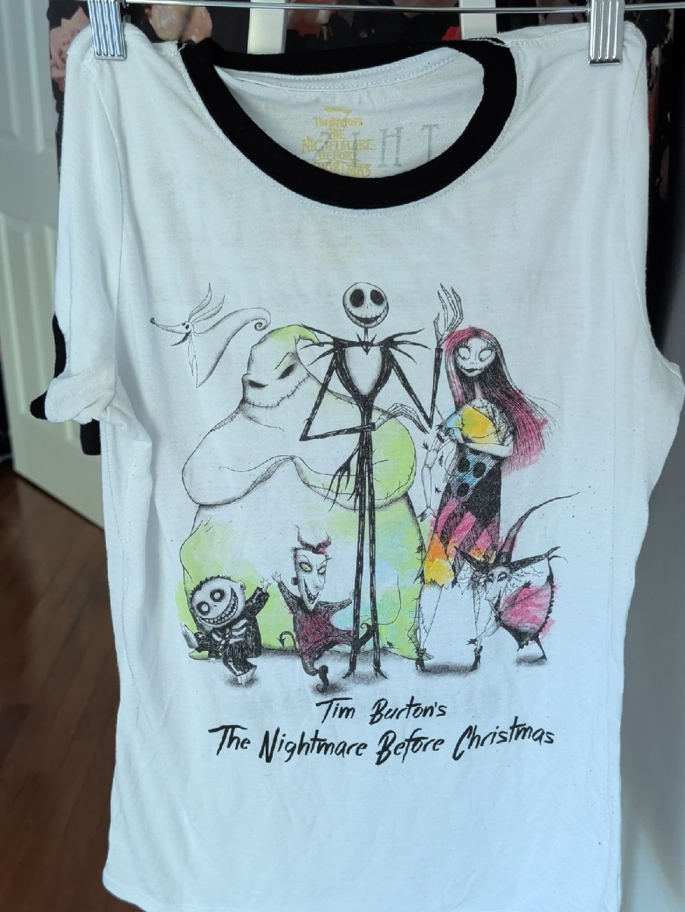 The Nightmare Before Christmas Ringer Tee - White with Black Trim